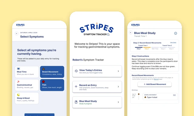 STRiPES mobile redesign screens