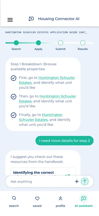 Application chat with resource links