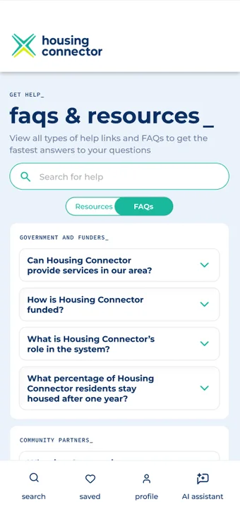 FAQ accordion