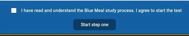 Old consent checkbox saying agree to start the test